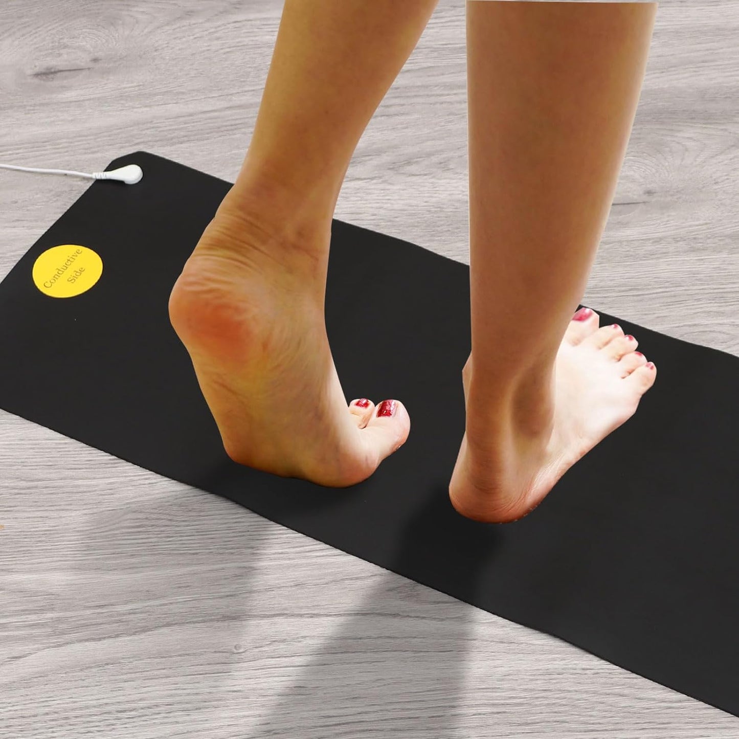 Premium Grounding Mat Set - 26.7" x 9.8" (2 Pack) for Enhanced Earth Grounding Therapy in Bed, Office, Living Room, and Kitchen with Bonus Grounding Wrist Bands