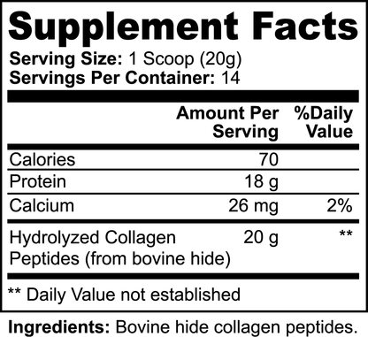 Grass-Fed Hydrolyzed Collagen Peptides - Unflavored