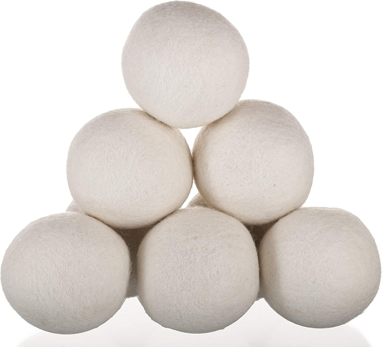 Wool Dryer Balls Organic: Our Big Wool Spheres Are the Best Fabric Softener | 6-Pack XL Dryer Balls for Laundry Is Made with New Zealand Wool | Use Laundry Balls for Dryer with Essential Oils