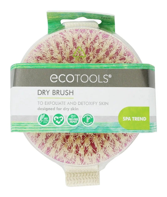 Eco-Friendly Body Exfoliating and Detoxifying Dry Brush - Pink, Single